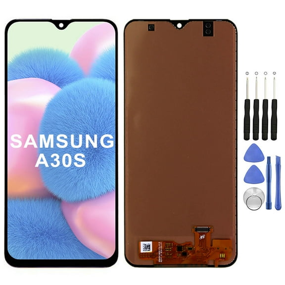 KIQ Replacement LCD Screen Full Assembly with Digitizer Compatible with SAMSUNG A30S (Original Size 1:1) (Premium)