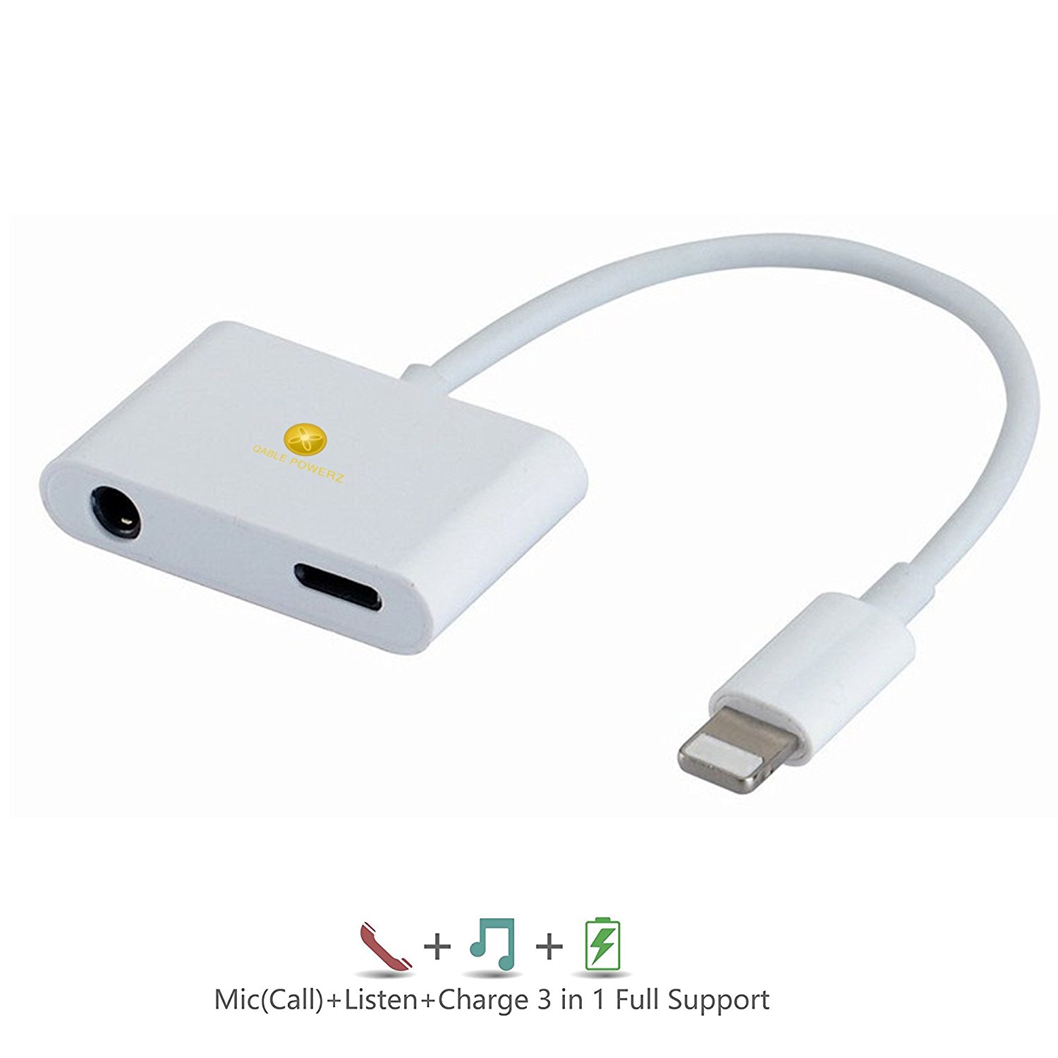 iPhone 7 Lightning to Headphone Adapter_ 3_in_1 Lightning to 3.5mm