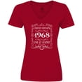 thumbnail image 3 of Inktastic Limited Edition 1968 One of a Kind Women's V-Neck T-Shirt, 3 of 5