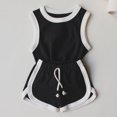 thumbnail image 5 of Jamsmile Toddler Girls Sets Summer Sportswear Outfits Sleeveless Vests And Shorts 2 Piece Playwear Athletic Kids Girls Suits, 5 of 5