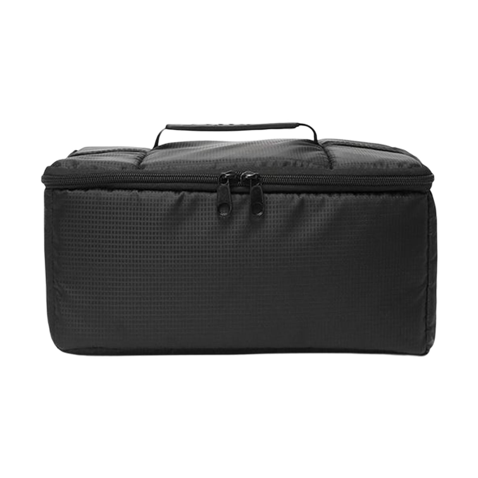 Fishing Reel Bag Large, Storage Holder Organizer Removable Dividers Tote Fishing Tackle Bags Fishing Reel bag Boxes for Boat Outdoor Black