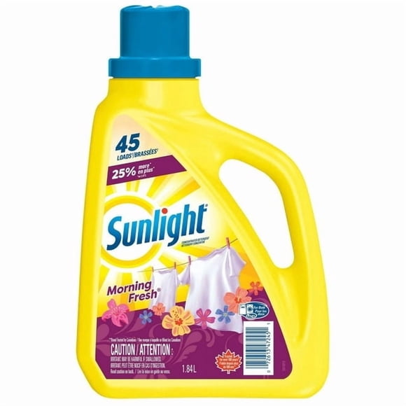 Sunlight Matin Fraîcheur, Détergent à Lessive Liquide Concentré, 1,84 Litres, 45 Brassées