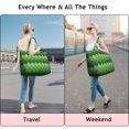 thumbnail image 5 of Green Argyle Pattern Travel Tote Bags for Women Carry On,Large Weekender Bags for Women Travel,Multi Functional Duffle Bag for Work,Shopping,Sports, 5 of 5