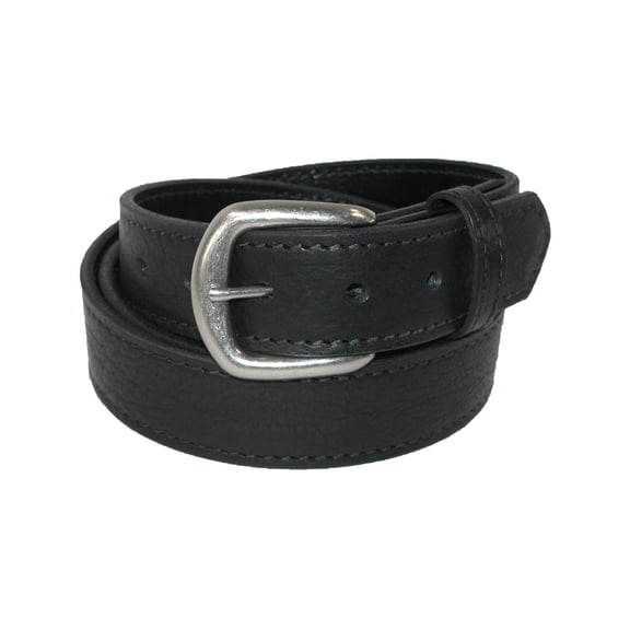 Men's Big & Tall Bison Leather Belt with Removable Buckle