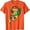 Orange, variant on Funny Graphic T-Shirt for Women Pizza Gamer Printed Crew Neck Tees (Blue S)