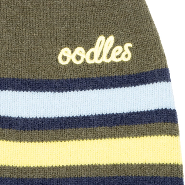 Oodles Striped Fall Turtleneck Dog Sweater, Green, Small photo 8