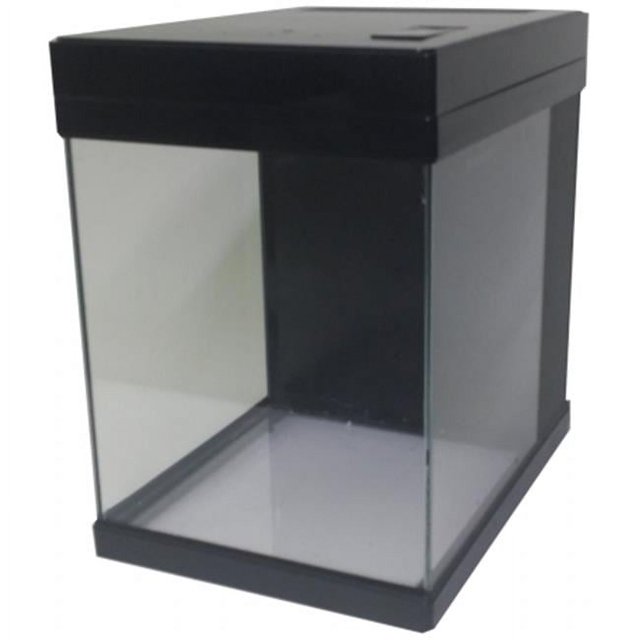 JBJ MT-208DX-B 3 gal Cubey Remote Control LED Aquarium Fish Tank- Black