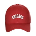thumbnail image 2 of Daxton USA Cities States Baseball Hat Cap Arch Letters, Chicago Red White, 2 of 2