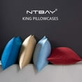 thumbnail image 4 of King Pillowcases, Set of 2, 100% Brushed Microfiber, Soft and Cozy, Wrinkle, Fade, Stain Resistant,with Envelope Closure, Dark Grey, 4 of 7