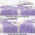 thumbnail image 4 of Ntbay 100% Cotton Cable Knit Throw, Super Soft Warm Knitted Blanket Home Decor, 51"x67", Purple, 4 of 4