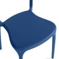 thumbnail image 6 of Xdeco Modern Dining Chairs Set of 4, Stackable Plastic Chair with Anti-Slip for Indoor/Outdoor, Home, Kitchen, Office, Living Room, No Assemably, Blue, 6 of 8
