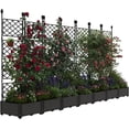 thumbnail image 2 of Royalbelle 7 PCS Black Raised Garden Bed with Trellis, Plastic Planter Box, 2 of 7