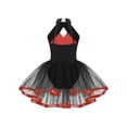 thumbnail image 2 of Aislor Kids Girls Sleeveless Shiny Ballet Dance Leotard Tutu Mesh Dress Ballroom Costumes 4-14, 2 of 7
