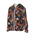 thumbnail image 2 of Balery Vintage Floral Men's Women's UPF 50+ Sun Protection Lightweight Hoodie Performance Long Sleeve Shirt for Fishing Running-XX-Large, 2 of 9