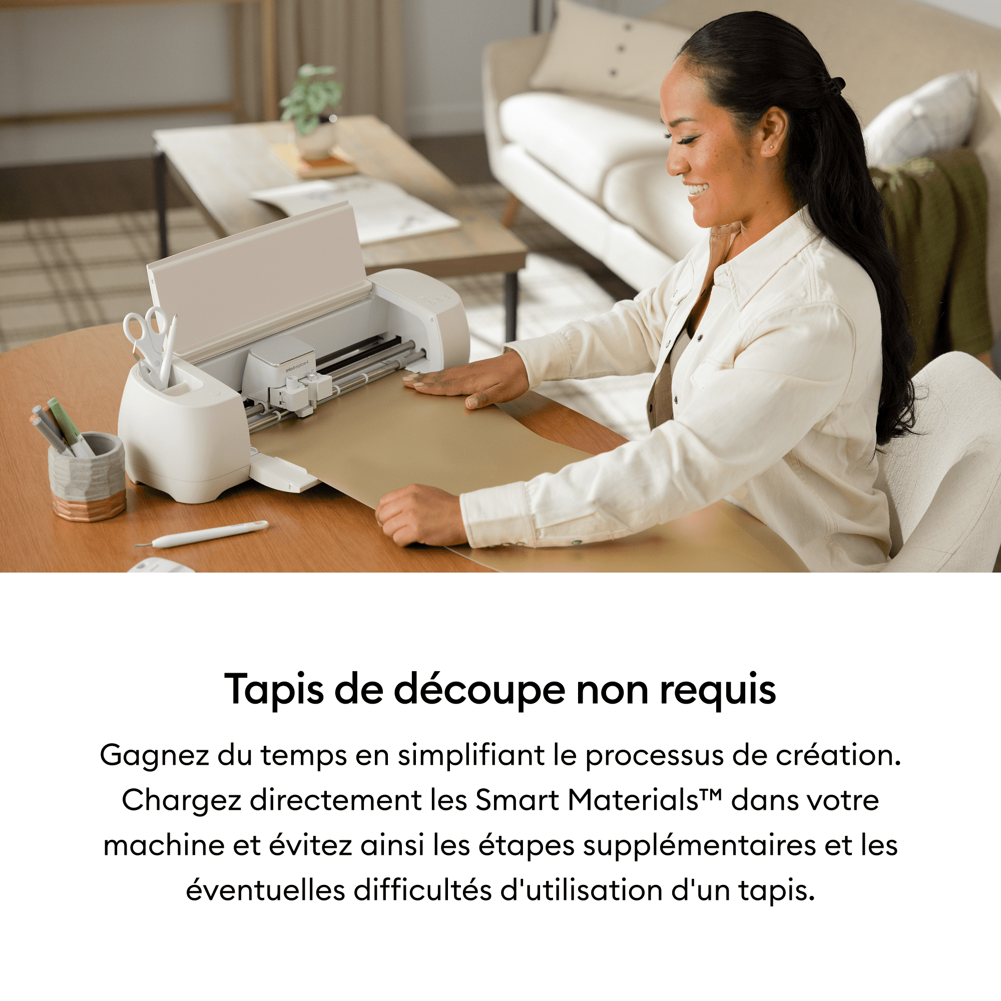 Cricut® Smart Vinyl™ Matte Metallic Matless Permanent Vinyl (3 ft), Silver, CRICUT CR SMV P MTSL13IX3F