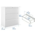 thumbnail image 5 of Uforic White 3-Drawer Lateral File Cabinet with Lock, Wide Metal Stainless Steel Filing Cabinet for Legal/Letter A4 Size, Office Storage Cabinet, 5 of 5
