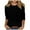 Black, variant on Shirts for Women 3/4 Length Sleeve Tops Fall Solid Color Crew Neck Blouses Plus Size Loose Fit T Shirts Casual Elbow Clothes White 3XL