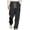 a-Black43172, variant on Mens Solid Color Cable Knit Textured Pants Elastic Waist Drawstring Loose Fit Casual Trousers For Daily Wear Comfort Leisure Bottoms