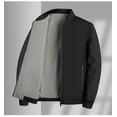 thumbnail image 3 of Men's Casual Lightweight Bomber Jacket Zip Up Stand Collar Baseball Jacket Solid Color Casual Windproof Jacket For Spring Autu Commute Casual Daily Outings, 3 of 9