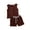 brown, variant on Toddler Baby Boy Girl Cotton Linen Clothes Kids Solid Color Knitted Vest Tops Short Pants Summer Outfits CQH