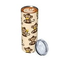 thumbnail image 3 of PAYOHTO Monkey Banana Pattern Cute 20 Oz Stainless Steel Mug Tumblers Cup for Men Women Insulated Slim Thin Travel Tumbler, 3 of 7