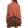 thumbnail image 2 of Free People Womens Big Easy Cowl Neck Pullover Sweater, Pink, X-Small, 2 of 2