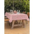 thumbnail image 4 of 54x80 Inch Outdoor Tablecloth with Umbrella Hole Zipper Rectangle Easter Egg Rectangular Tablecloths Outside Waterproof Pink Flowers Leaves Line Hand-draw Patio Table Cloth Cover for Picnic Party, 4 of 8