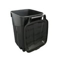 thumbnail image 4 of 45-Gallon Heavy-Duty Wheeled Trash Can with Attached Lid, Black, Outdoor Garbage Bin, 4 of 9