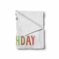 thumbnail image 2 of 70th Birthday Soft Flannel Fleece Throw Blanket, Vintage Worn Looking Abstract Age 70 Happy Birthday Party Words Art Print, Cozy Plush for Indoor and Outdoor Use, 50" x 60", Multicolor, by Ambesonne, 2 of 6