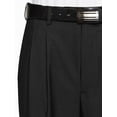 thumbnail image 2 of Giovanni Uomo Mens Pleated Front Expandable Waist Dress Pants Black 30W x 32L, 2 of 3