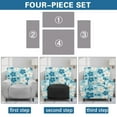 thumbnail image 6 of FKELYI Stretchable Recliner Slipcover Blue White Flower Print Reclining Chair Protector for Single Seat Lounge Armchair Anti-Dust Furniture Cover, 6 of 7