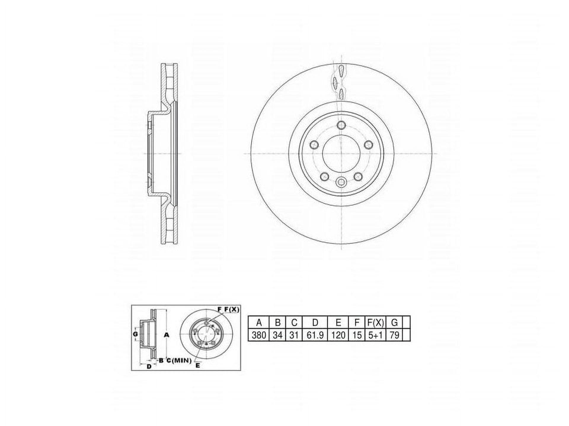 UltraHC Coated High Carbon Brake Rotor, Front UR003495, Land Rover Range Rover 2017-2013