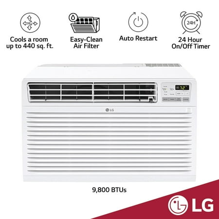 LG - 9,800 BTU 440 Sq Ft Through-the-Wall AC - White