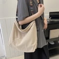 thumbnail image 4 of Bolso de mano grande para mujer, bolso cruzado, bolso de moda para mujer, bolso de pana, bolso de hombro de moda, negro y blanco roto, 4 of 5