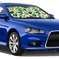 thumbnail image 4 of Haiem Green Avocado Car Windshield Sun Shade - Blocks UV Rays Sun Visor Protector, Sunshade to Keep Your Vehicle Cool, Universal Fit SUV Van Sedan-Small, 4 of 7