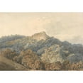 thumbnail image 2 of Thomas Girtin 18x14 Black Ornate Wood Framed Double Matted Museum Art Print Titled - Rocca Del Papa, with Monte Cavo (Approx. 1796), 2 of 5