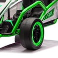 thumbnail image 6 of 24V 8.5 MPH Electric Go Kart for Kids, 400W Powerful Drift Kart w/ Front EVA Wheel & Metal Frame, Ride on Toy w/ Music & Lights, Suspension, 2 Speed, 5 Point Harness, Crazy Cart for Ages 6+, Green, 6 of 7