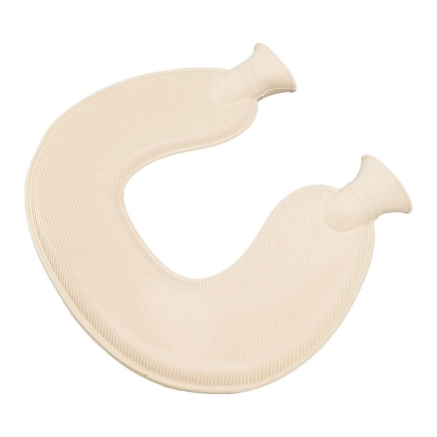 Bolsa de Agua Caliente para el cuello en forma de u, Goma aislante de Doble Punto, Almohada de Vije, Capacidad de 1 Litro para Aliviar Dolores Musculosos, Menstrualos de Calambres,