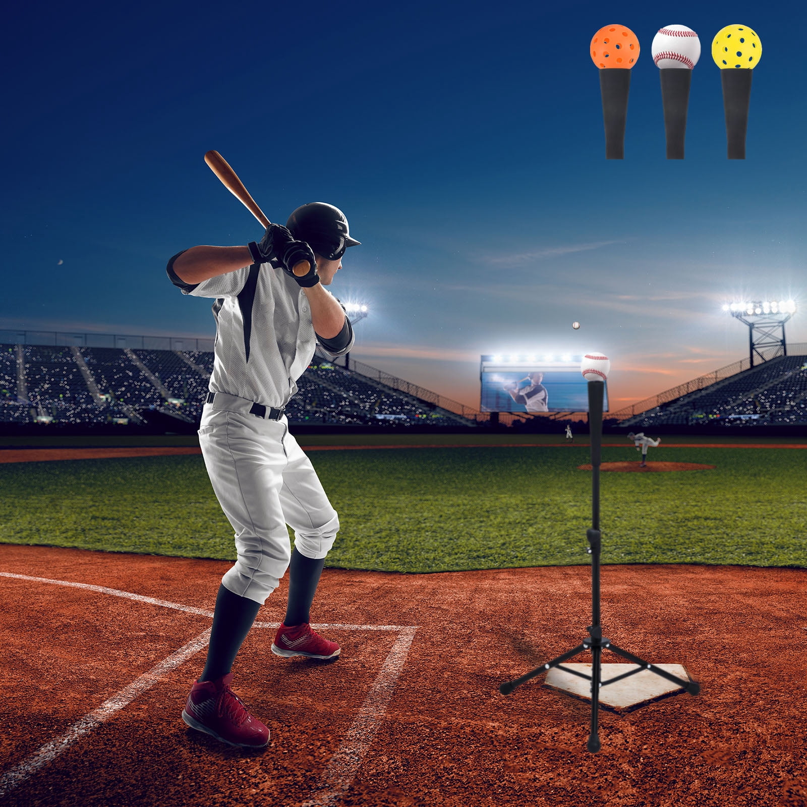 Baseball Batting Tee Replacement Rubber Cup for Softball Tee Baseball Practice, Black 4 Pack