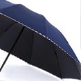 thumbnail image 2 of Parapluie de voyage pliable et coupe-vent en acier et vinyle, avec 10 baleines, pour femme et homme, 2 of 4