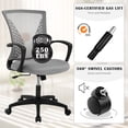 thumbnail image 5 of CL.HPAHKL Mesh Office Chair, Computer Desk Chair with Wheels Adjustable Comfortable Home Office Desk Chairs with Lumbar Support Armrest Swivel Rolling Chair for Men Women Students Adults Task Chair, 5 of 7