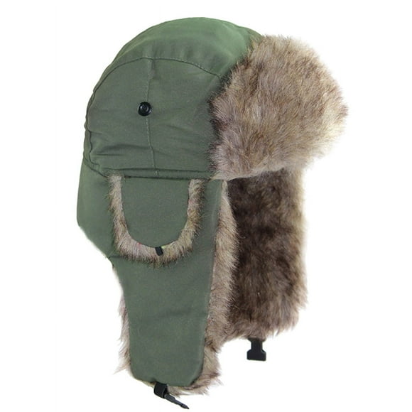Janrevotw Unisex Men Women Russian Hat Trapper Bomber Warm Ear Flaps Winter Ski Hat Cap Headwear