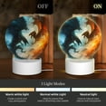 thumbnail image 3 of Salouo Red And Blue Flame Wave Dragon for Round Acrylic Night Light - Acrylic Sheets with LED Light Lamp Base - Decorative Night Lamp for Restaurant Bar Cafe Shop Room Decoration, 3 of 9