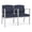 Batik Blue, variant on Amherst Steel Reception Waiting 2 Seat Tandem Seating / Silver Steel / Blue