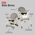thumbnail image 2 of Silla Periquera Bebé 2 En 1 Motek Brina Reclinable Ruedas Seguridad Reposapie Reclinable Color Gris, 2 of 6