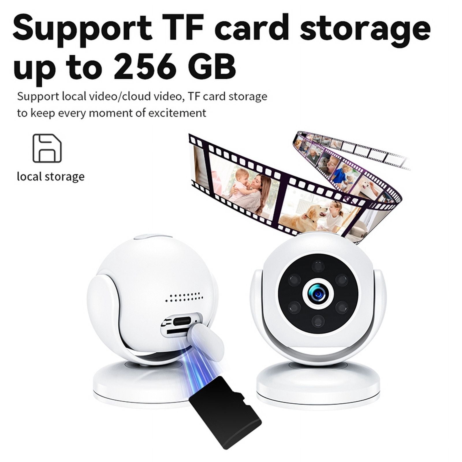 Indoor IP Camera WiFi 1080P Super HD Pan&Tilt 2-Way Audio Motion Detection Smart Home Camera for Baby