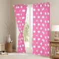 thumbnail image 3 of Homewish Teens Female Men Polka Dots Black Out Curtains,Pink White Curtains Pack of 2 (42x63 Each),Minimalist Vintage Geometric Circle Bedroom Curtains,Super Cozy Room Decor, 3 of 6