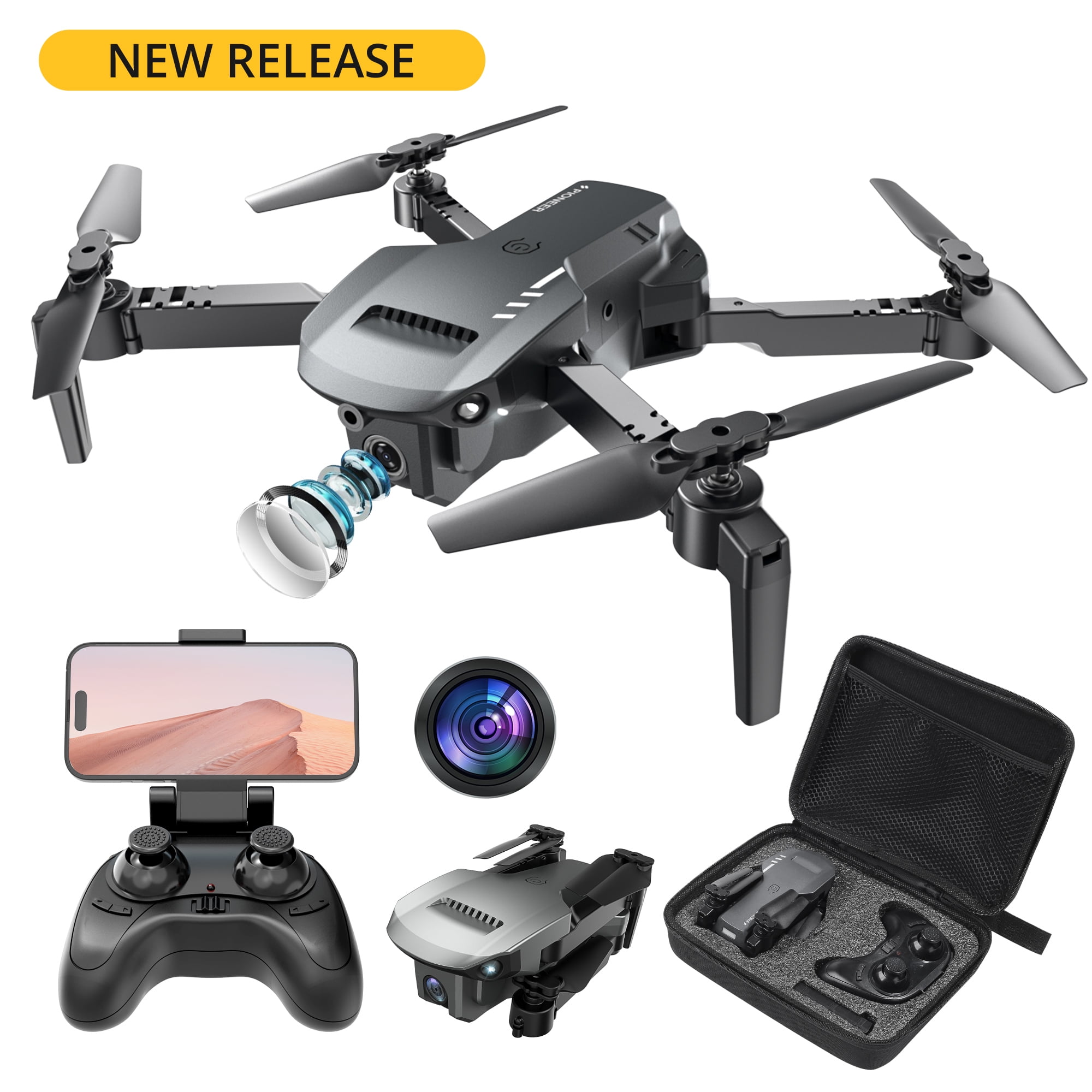 RC Drone with 4K HD Camera for Kids Remote Control Quadcopter One Key Home Opticle Flow Opsitioing Best Drone for Children Play Color Black - Walmart.com