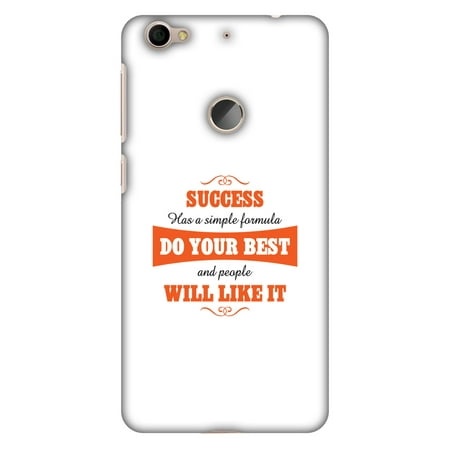 Letv Le 1s Eco Case, Letv Le 1S Case - Success Do Your Best, Hard Plastic Back Cover. Slim Profile Cute Printed Designer Snap on Case with Screen Cleaning