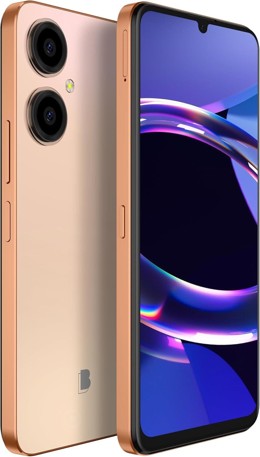 BLU G64 G1010WW 6.8" HD+ Infinity 256GB Dual-SIM 4G LTE GSM Smartphone, Unlocked, Peach